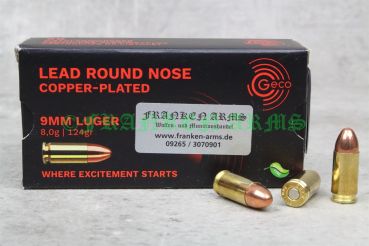 Geco 9mm LRN Copper-Plated 124gr. 8,0g 50 Stück